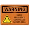 Signmission OSHA Warning Sign, 3.5" H, 5" W, Radio Frequency Controlled Access Area With Symbol, Landscape OS-WS-D-35-L-12362 - alternate 1
